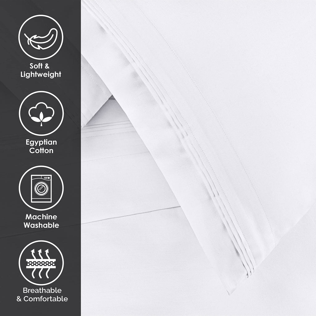 Egyptian Cotton Solid Pillowcases, Standard, Maple Sugar, 2-Piece Set