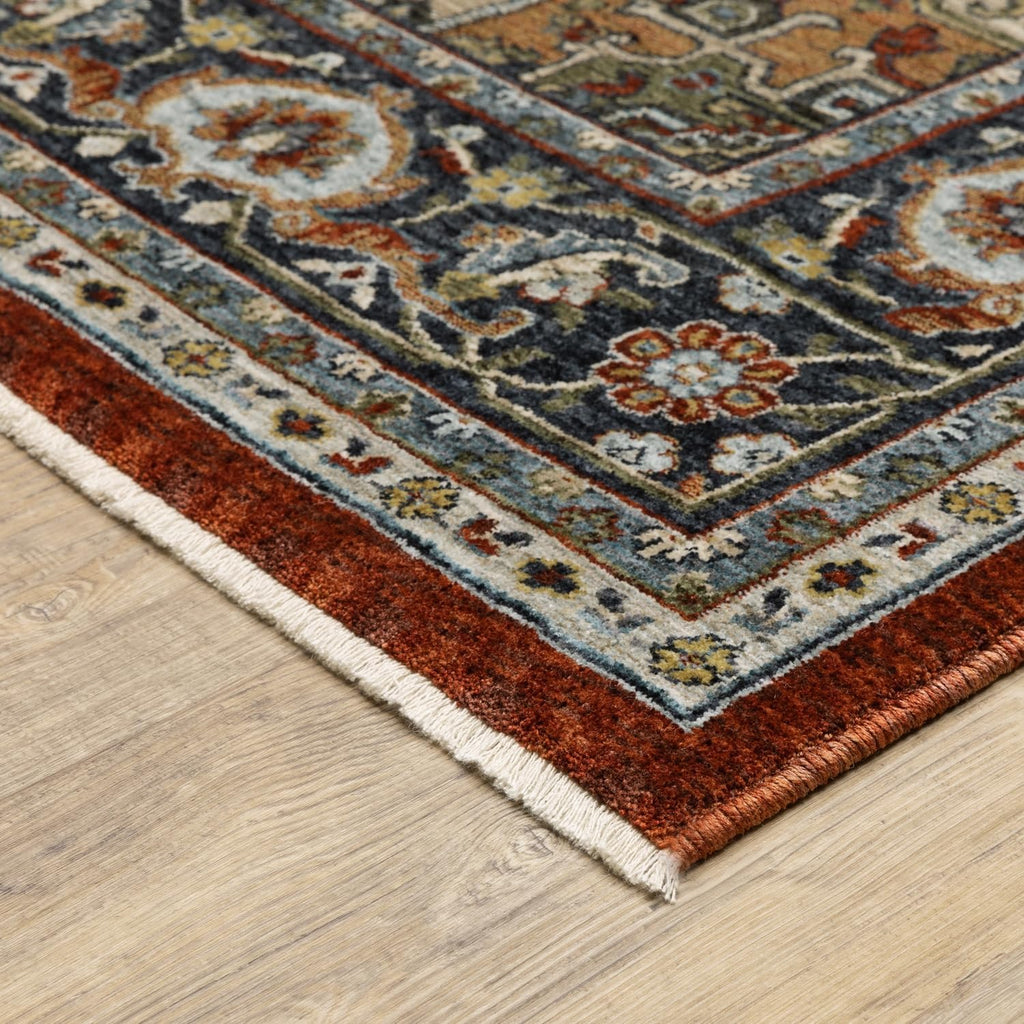 Aberdonian Area Rug 1144R Traditional Red Medallion Oriental Rectangle