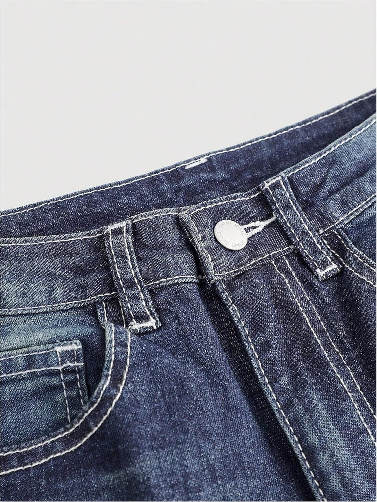 Girl's Y2K Flare Jeans Rhinestone Butterfly Denim Trousers