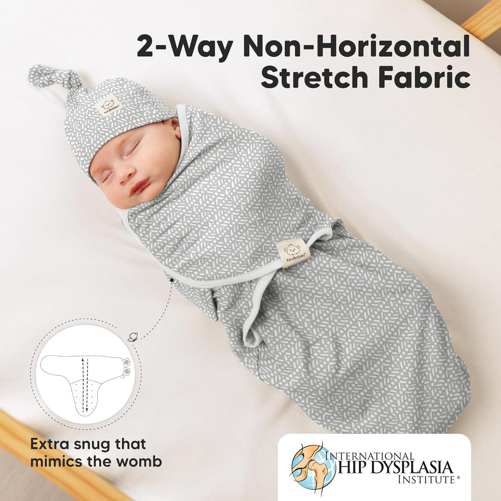 3pk Organic Swaddles for Newborns Girls, Boys & Hats (Nordic, )