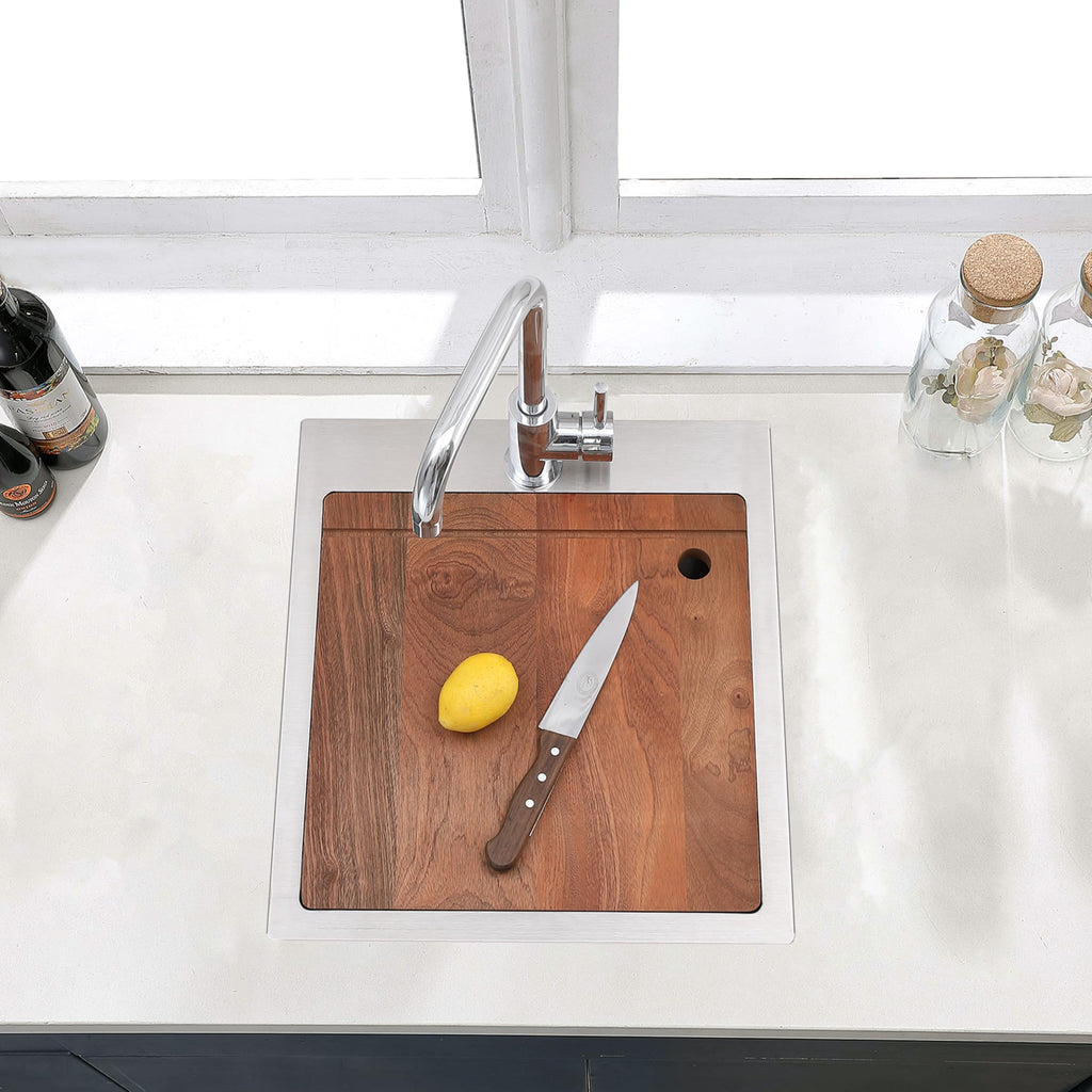 17x19 Inch Drop in Bar Sink Brushed Nickel