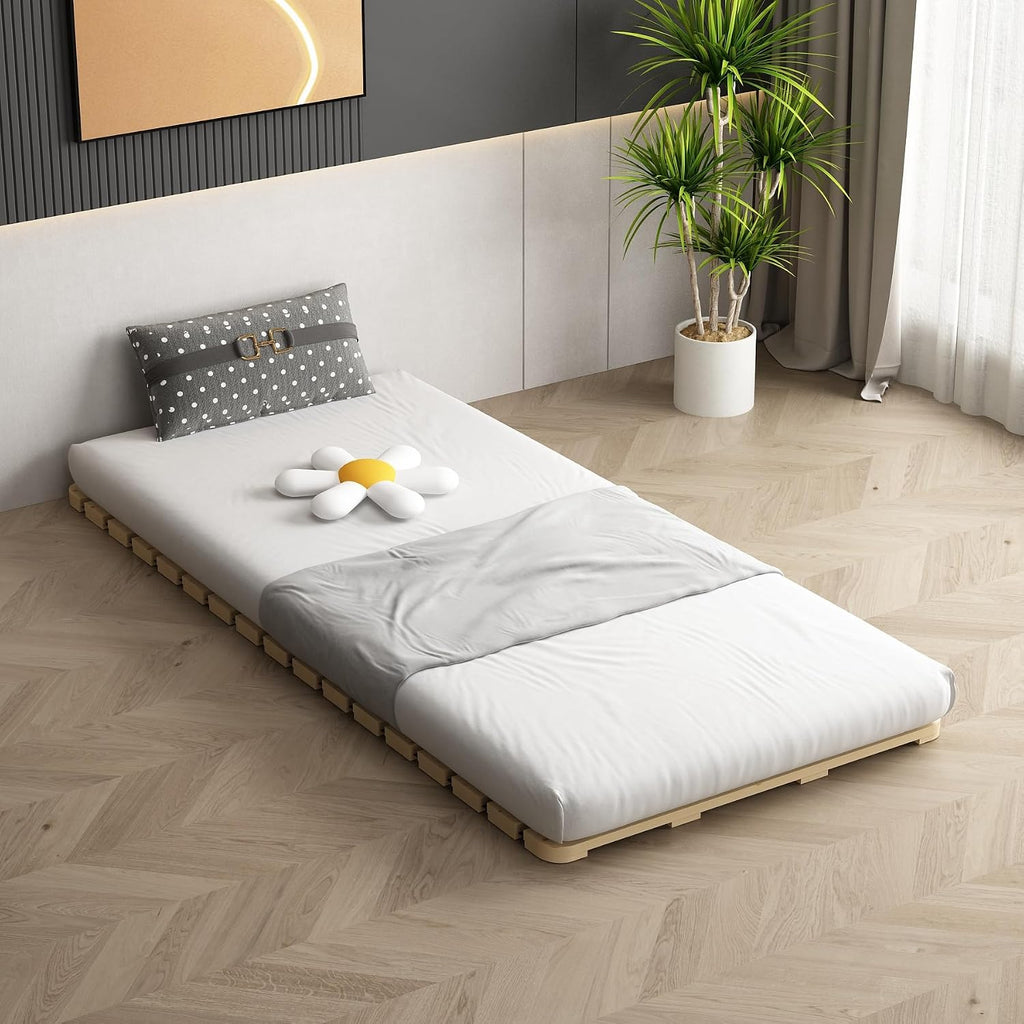 Foldable Floor Bed Frame for Japanese Futon Mattress