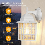 Dusk to Dawn Outdoor Lighting Fixtures - Sensor Exterior Lights, White Porch Lights, Waterproof Wall Lanterns