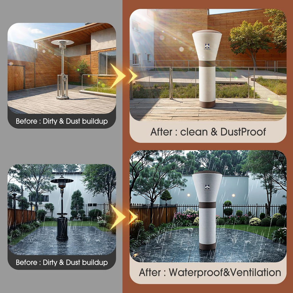 Patio Heater Covers, Outdoor Heater Covers Waterproof with Zipper, Outdoor Patio Heater Cover Fits up to 89"H x 33"W