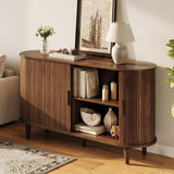 Sideboard Buffet Cabinet with Storage - Accent Kitchen Credenza Console Table with Sliding Door & Adjustable Shelf