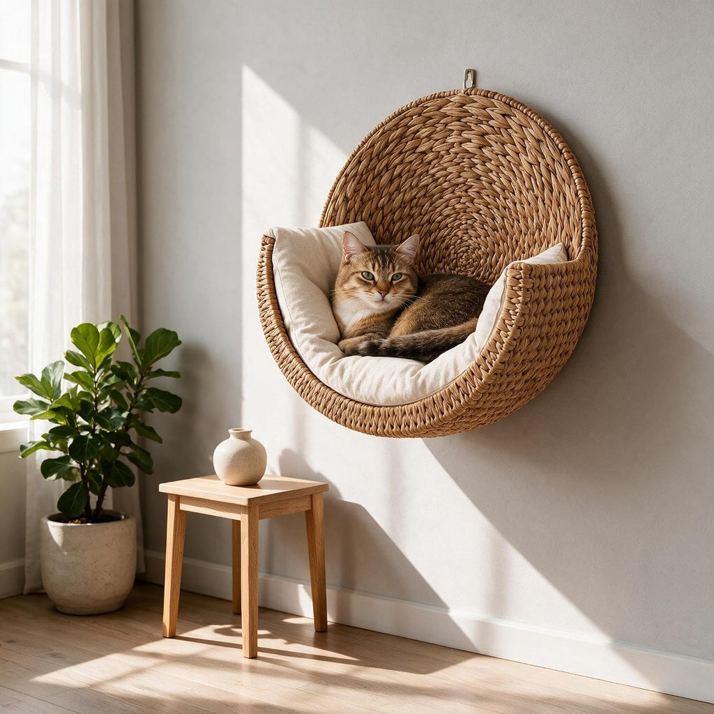 Handwoven Hanging Cat Bed