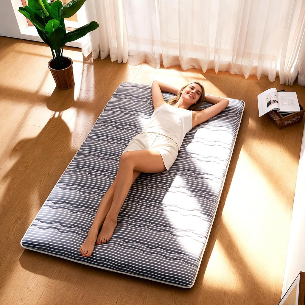 Premium Foam Japanese Floor Mattress Futon Mattress, 100% High Density Comfortable Foam, Thicken Tatami Mat Sleeping