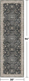 Dark Washable Long Runners for Hallways, 2'6"x8' Wide Kitchen Runner Rug, Entryway Indoor Rug, Non S