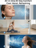 Portable Air Conditioners, 35" Evaporative Air Cooler, 3-In-1 AC Tower Fan That Blows Cold Air, 3 Speeds, 4 Ice Packs