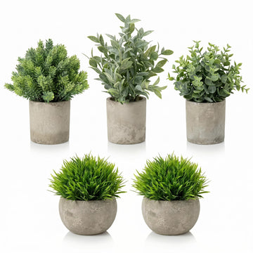 5 Pack Fake Plants Indoor