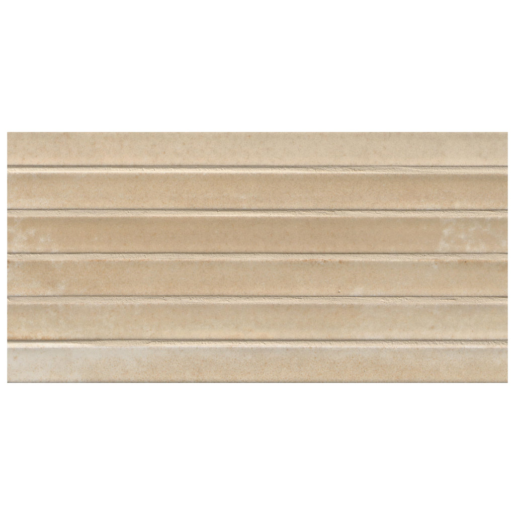 Porcelain Fluted Wall Tile | Marino Almond Bisque | 5" x 10"