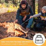 10 Pack Smores Sticks, 32 Inch Marshmallow Roasting Sticks for Fire Pit, Extendable Roasting Skewers with Bag, Hot Dog Fork, Smores Kit for Campfire - Image 6