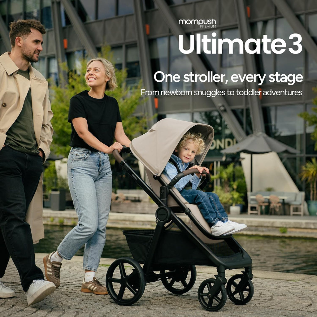 Ultimate 3 Full-Size Stroller with Bassinet, Newborn to Toddler