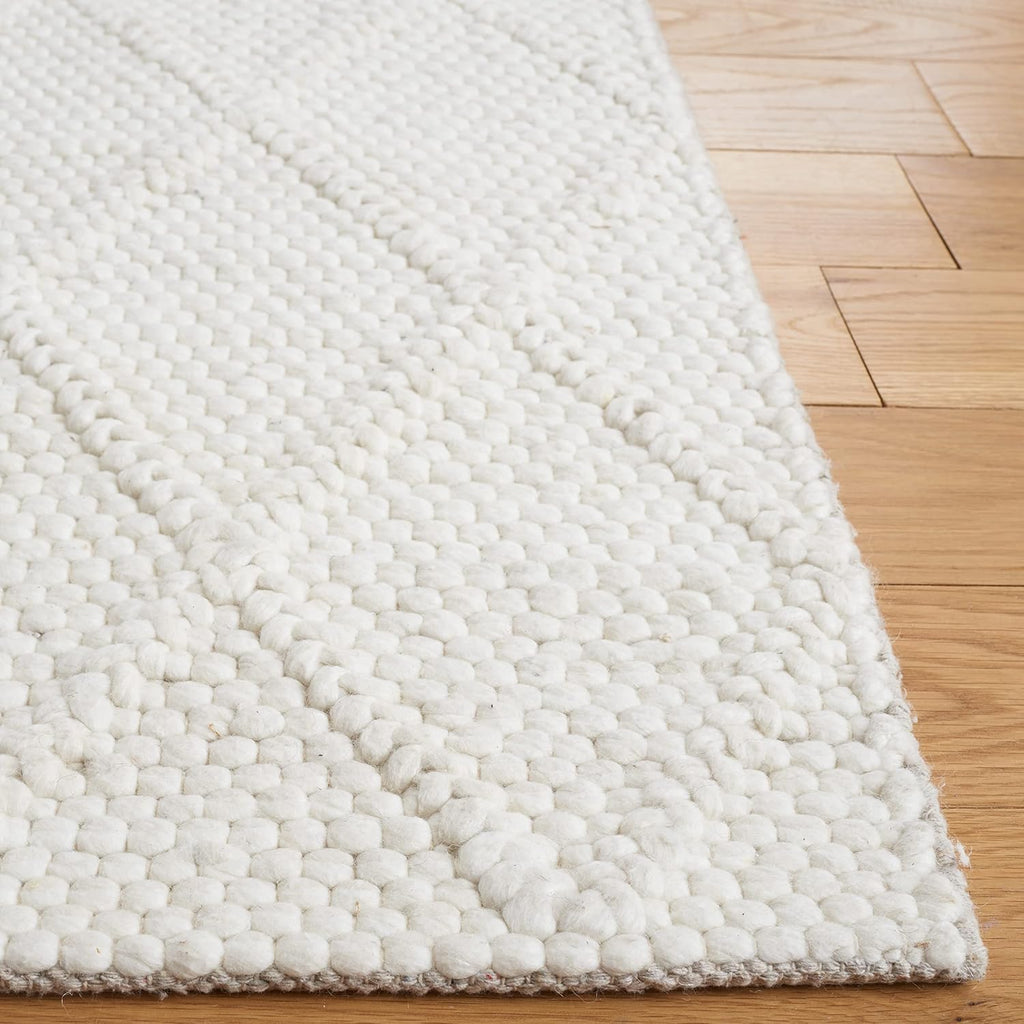 Natura Area Rug - 10' x 14', Ivory & Ivory, Handmade Wool & Viscose