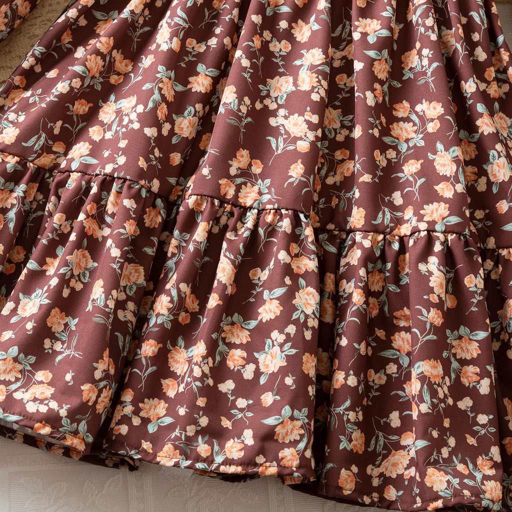 Little Girl Floral Dress Princess Girls Casaul Printed A-line Sundress