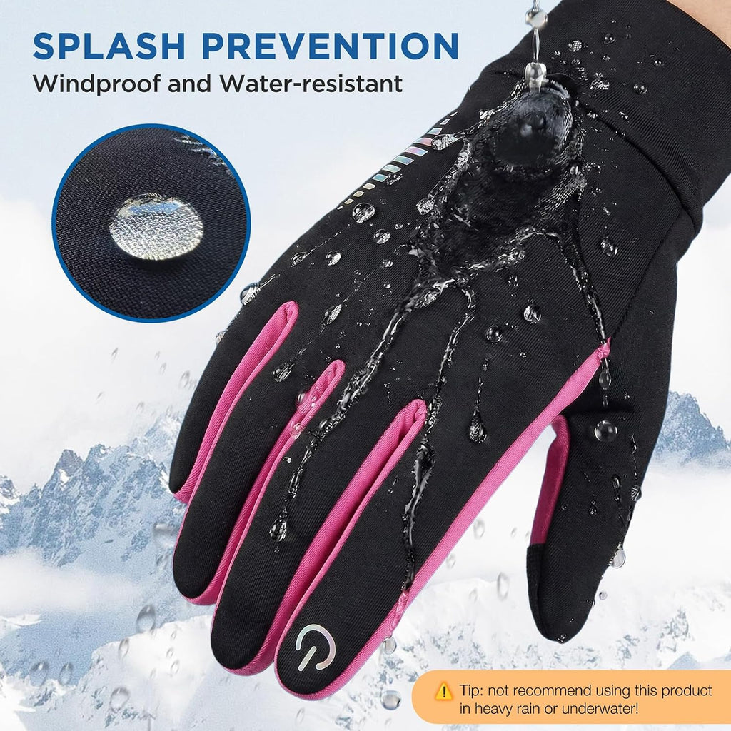 Kids Winter Gloves Touchscreen Water-Resistant Warm Thermal for Boy Girl Toddler Cycling Running Ski Snow Cold Weather