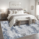 Area Rugs 8x10 Living Room Rugs: Modern Abstract Washable Rug with Non-Slip Backing
