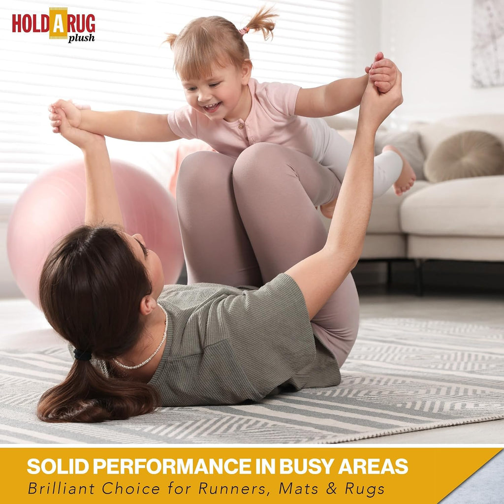 Plush 2' x 4' Nonskid, Nonslip Rug Pad, Reversible Gripper, 1⁄4 Thick, Safe for All Floors and Carpet - Set of 8