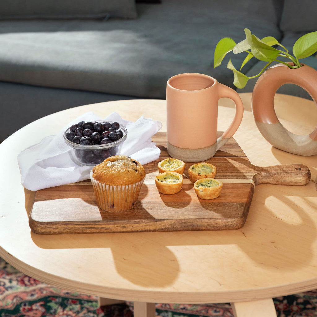 Acacia Wood Cutting Board and Chopping Board with Handle for Meat, Cheese Board, Vegetables, Bread, and Charcuterie
