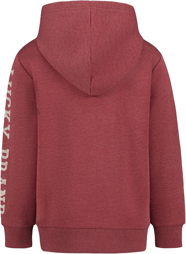 Boys' Long Sleeve Fleece Pull-over Hoodie, Comfortable, Relaxed Fit With Kangaroo Pockets