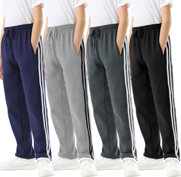 Pack Youth Boys Sweatpants Fleece Lined Athletic Joggers for Winter