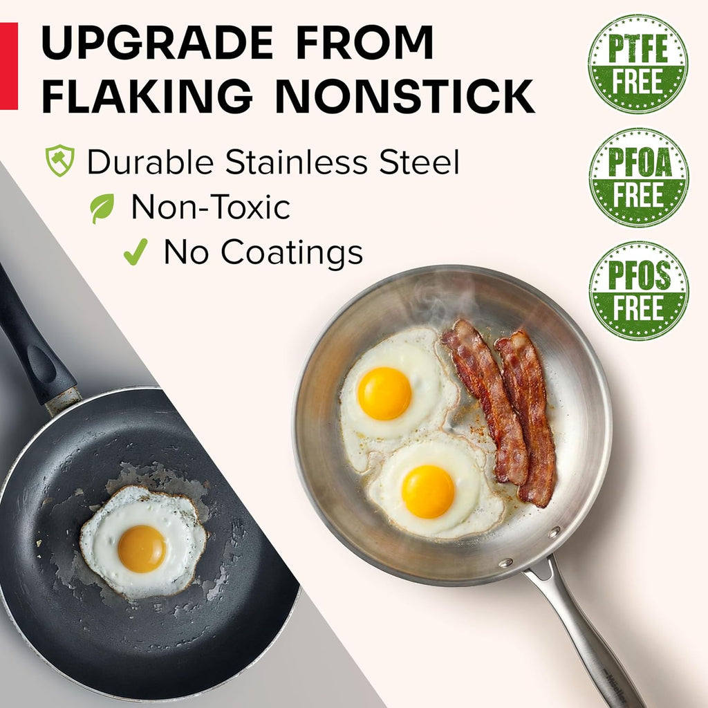 17-Piece Stainless Steel Pots and Pans Set, Tri-Ply Ultra-Clad Pro | Cookware Set, Induction Ready, Oven Safe