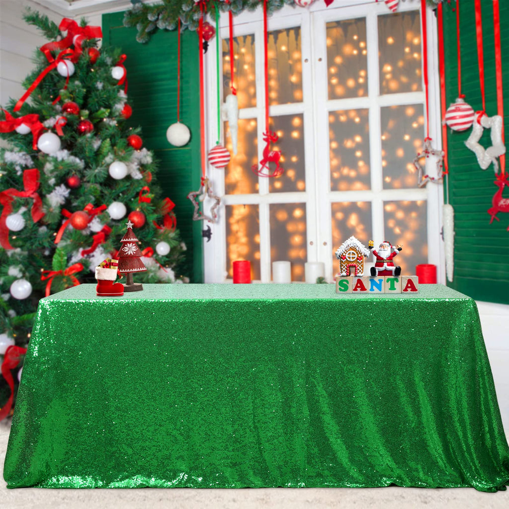 Green Sequin Tablecloths St. Patrick's Day Holiday Christmas Decorations