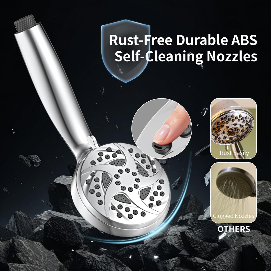 6-Mode Shower Head with Handheld, High Pressure Hand Held Shower Head