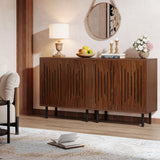Set of 2 Sideboard Buffet with Storage, 59" Buffet Sideboard Cabinet with Adjustable Shelves
