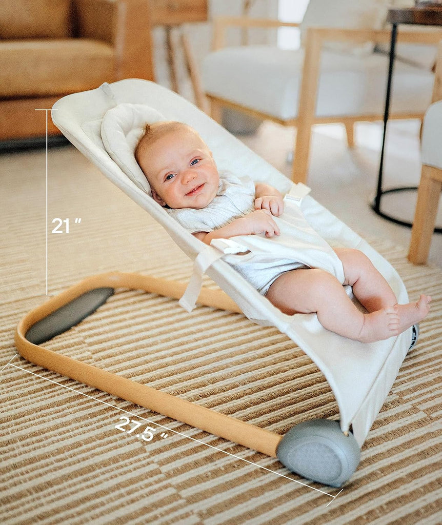 Baby Bouncer, Portable Bouncer Seat for Babies-Beige
