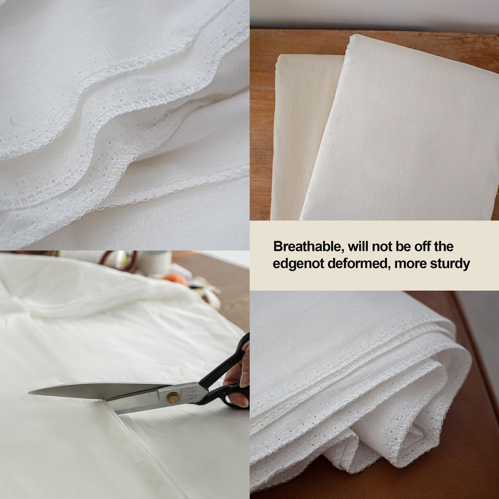 100% Cotton Muslin Fabric, 59" inch Wide Soft, Breathable, and Versatile Muslin Linen Fabric Material for Sewing