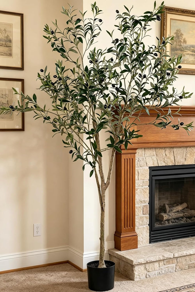 6FT Artificial Olive Tree Indoor Decor with Planter