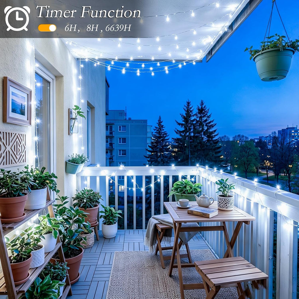 328FT 1000 LED Christmas Tree Lights, Bright Cool White Outdoor Christmas String Lights , Fairy Lights with 8 Modes