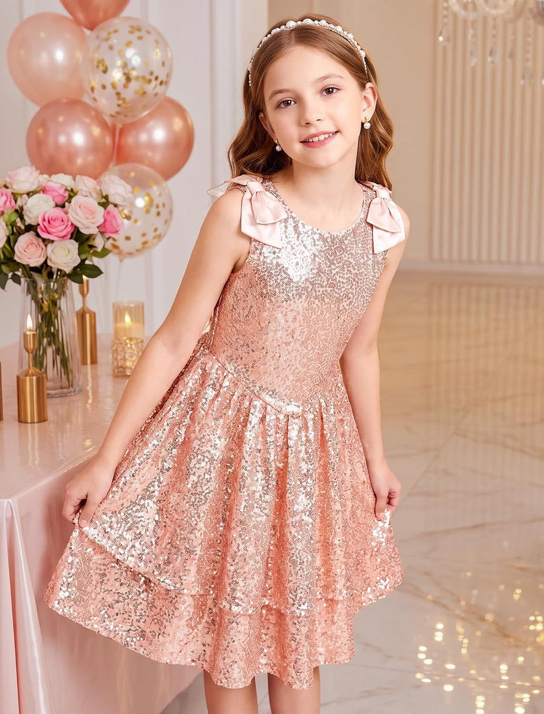 Sequin Sparkly Dresses Tween Formal Party Fancy Dresses