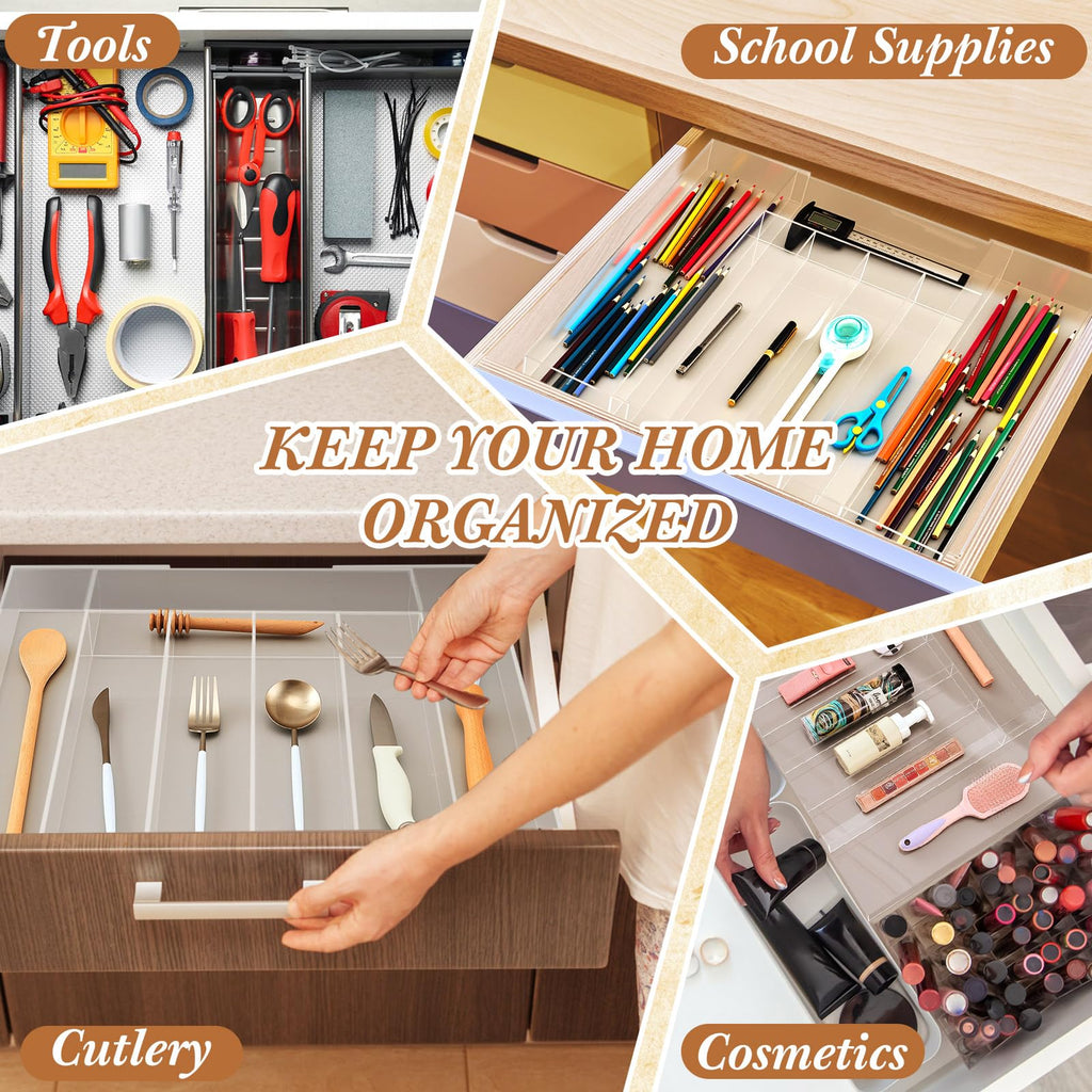 Expandable Drawer Organizer, 12 x 16 Inches, 5-7 Slots