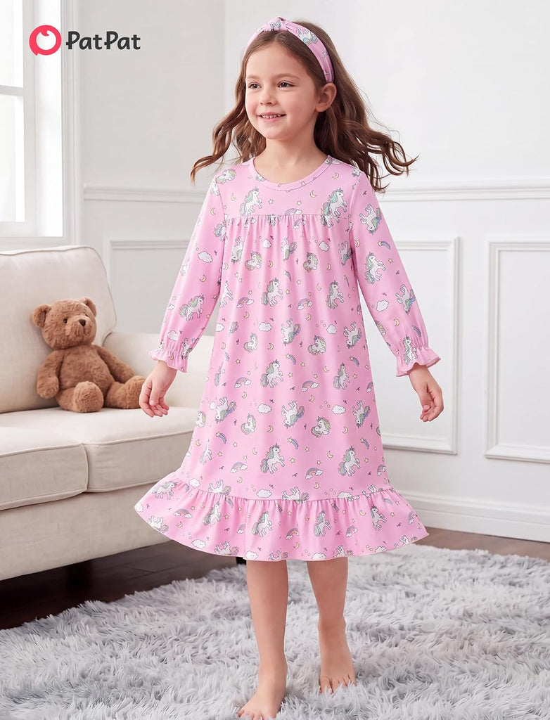 Girls Nightgowns Princess Pajama Dress Soft Sleepwear
