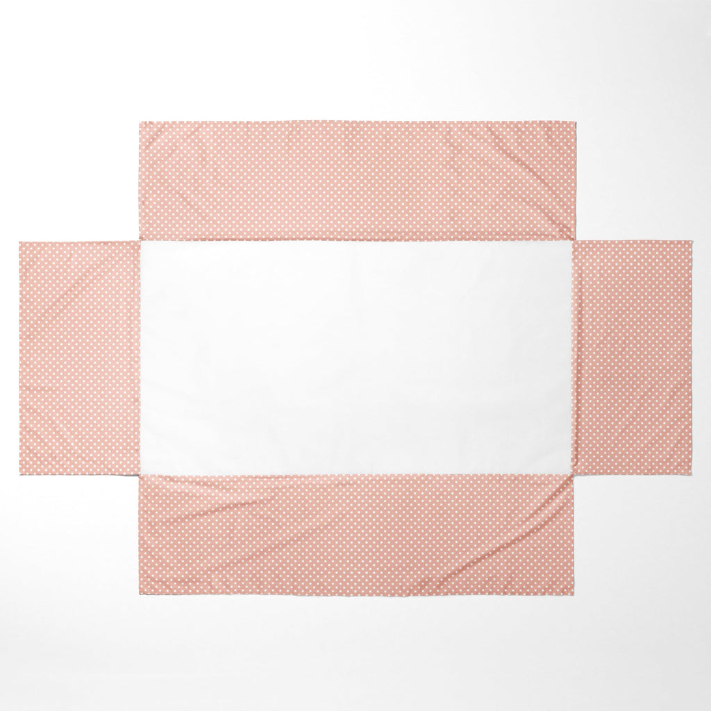 Mix N Match Pin Dots Crib/Toddler Bed Skirt Dust Ruffle (Coral)