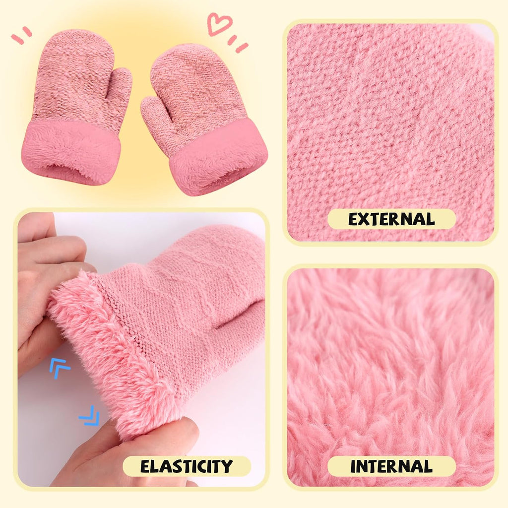 Baby Winter Hat Scarf Glove Beanie Set Fleece Lined Set