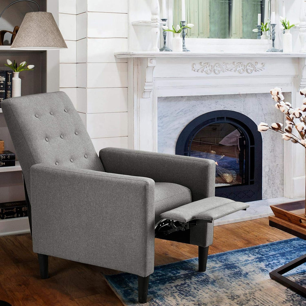 Home Theater Seating Single Fabric Recliner for Living Room Chair Adjustable Sofa with Thicker Seat Cushion Tufted