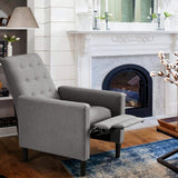Home Theater Seating Single Fabric Recliner for Living Room Chair Adjustable Sofa with Thicker Seat Cushion Tufted