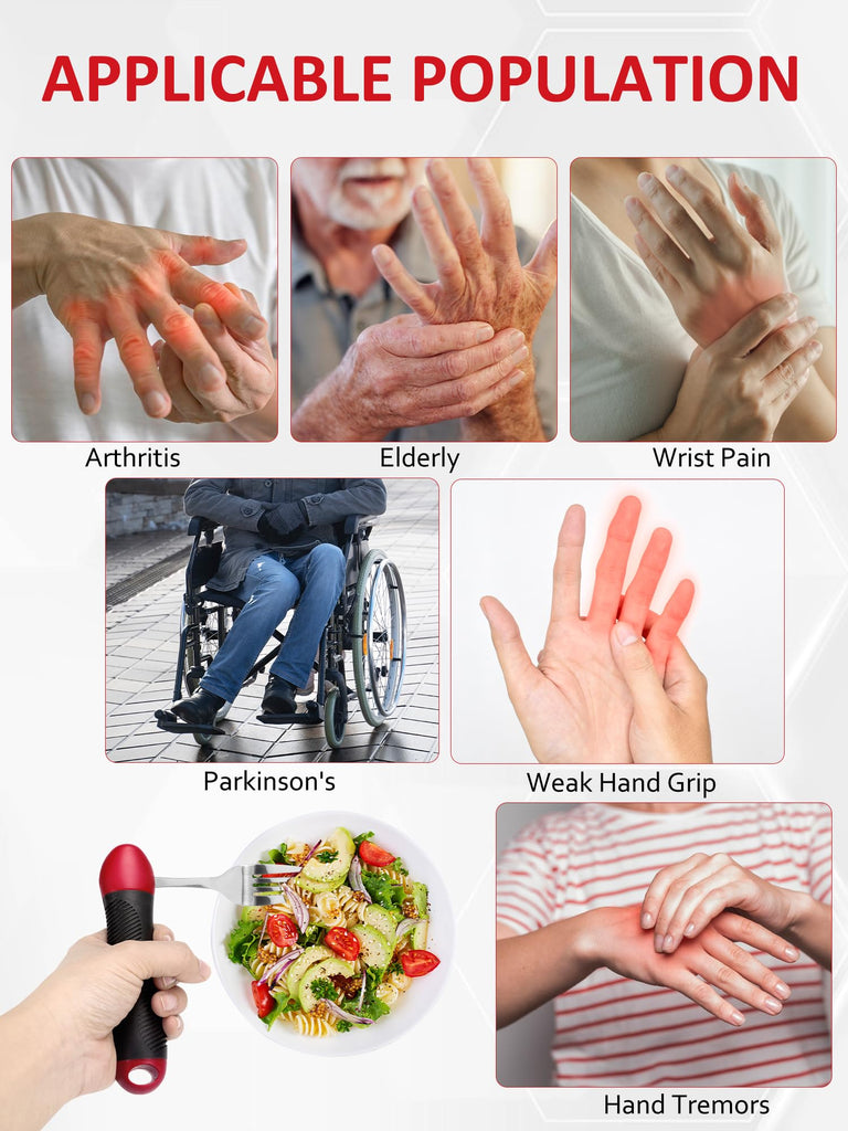 Adaptive Utensils Weighted Spoon Fork Set for Hand Tremors, Parkinson's & Arthritis