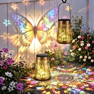Colorful Solar Lanterns Outdoor Waterproof, Yard Decor Gifts for Mom
