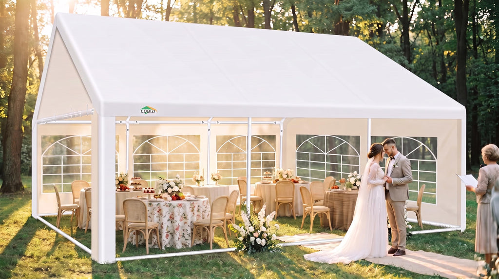 20x20ft Party Tent Heavy Duty for Parties Waterproof, Wedding and Event Canopy & Carport, Carpas para Fiestas with