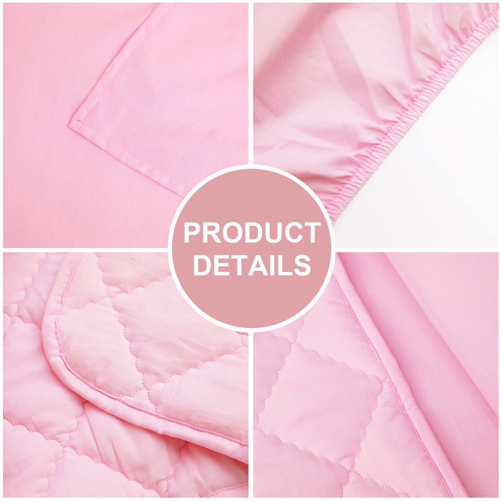 4-Piece Microfiber Toddler Bedding Set, Pink