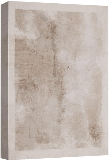 Canvas Print Wall Art Faded Textured Brown & White Color Blocks Abstract Shapes Illustrations Minimalism Contemporary