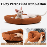 Cat Scratching Post, Retro-Style Tall Scratch Posts with Perch for Infoor Cats Adults