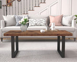 Rustic Living Room Table, Simple Industrial Rectangle Coffee Table, Modern Minimalist Farmhouse Wooden Center Table