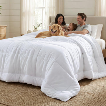 Oversized King Comforter Duvet Insert - Bed Comforter Quilted White