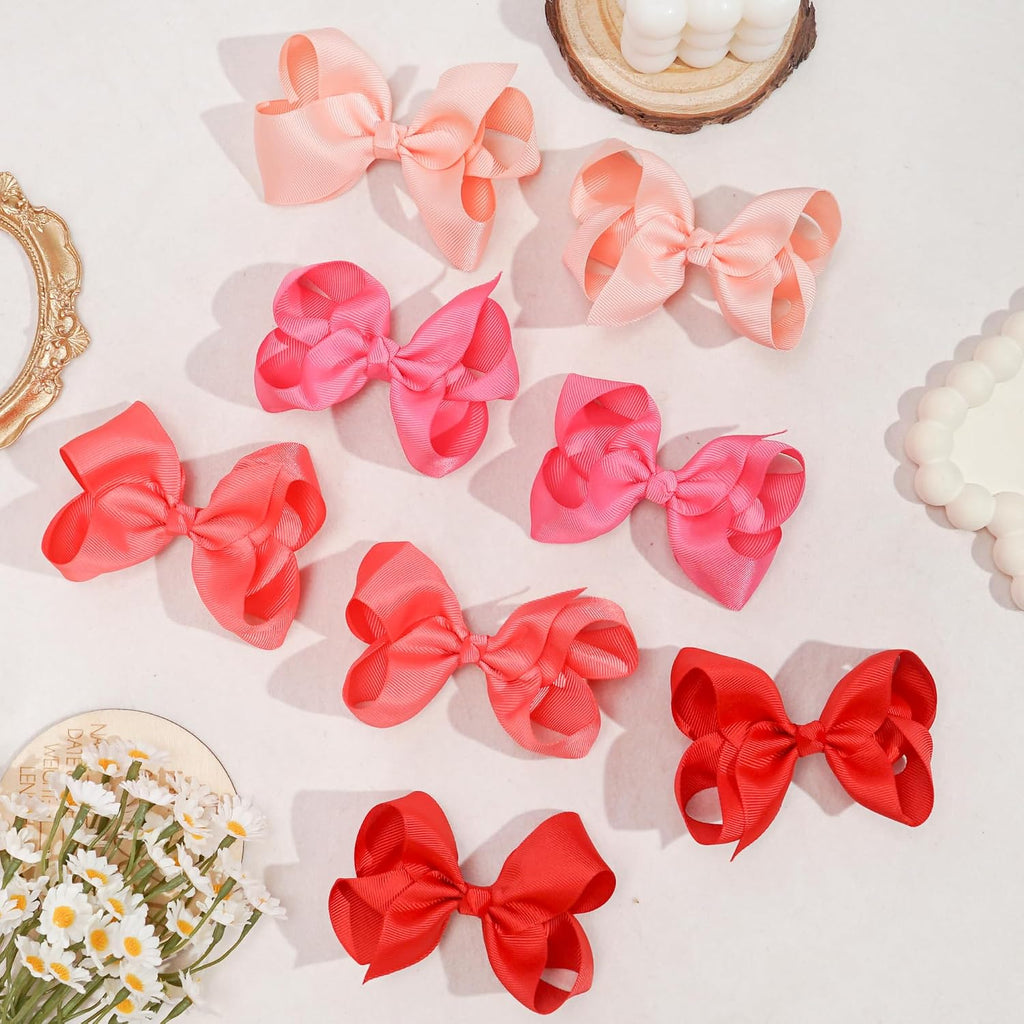 40PCS 4.5 Inch Hair Bows for Girls Toddler Hair Accessories in Pairs