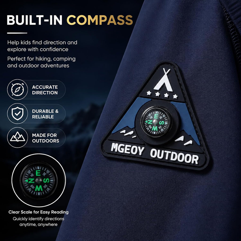 Boys Girls Rain Jacket Lightweight Waterproof Hooded Mesh Lined Raincoat Windbreakers for Kids